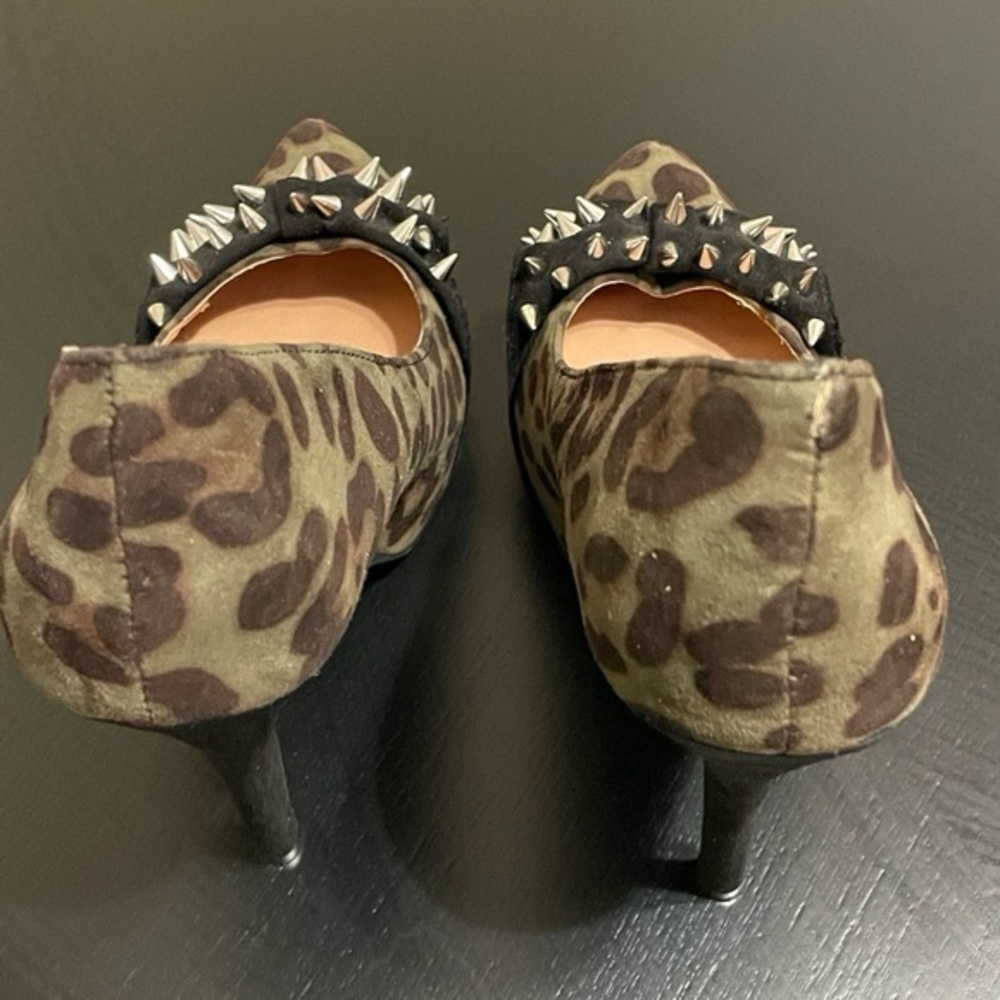 Leopard Print Spiky Study Heels - image 6